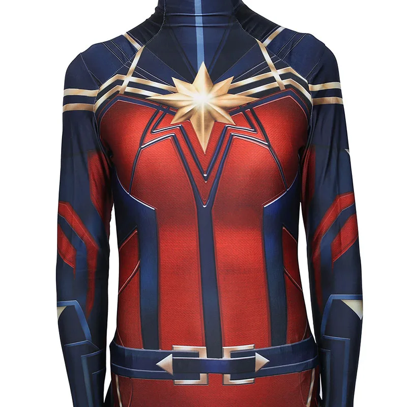 Фильм Мстители эндигра Марвел Капитан Carol Danvers костюм зентай для косплея боди супергероя костюм для женщин девочек комбинезоны