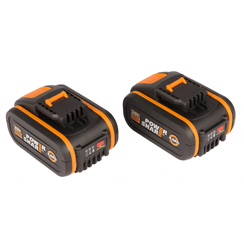 Комплект WORX WA3553.2: 2 аккумулятора WA3553 4А*ч 20В|Перезаряжаемые батареи| |