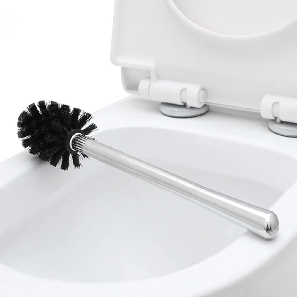 

Home Toilet Brush Set Thicken Stainless Steel and Toilet Bowl Cleaner Brush and Holder Set for Bathroom (White)