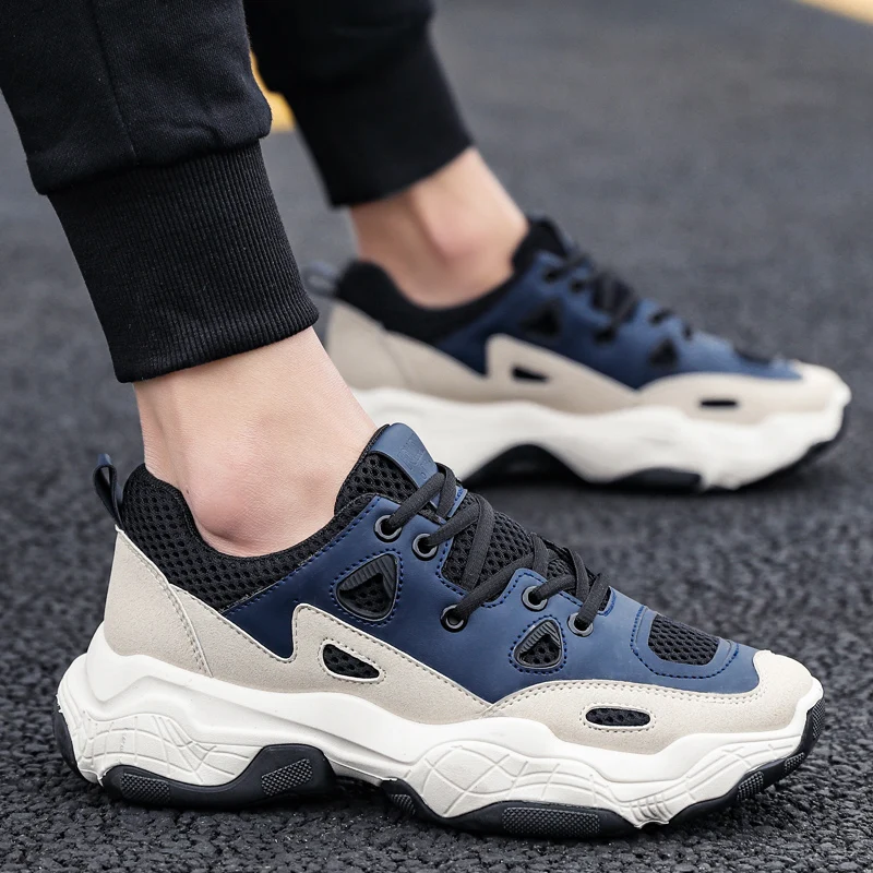 Мужские кроссовки BomKinta брендовые Дизайнерские на толстой подошве со шнуровкой и