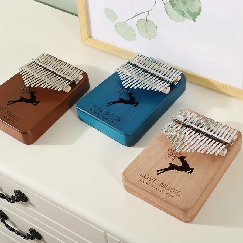

17 Keys Thumb Piano High Quality Wood Mbira Body Musical Instruments With Learning Book Piano Christmas Gift