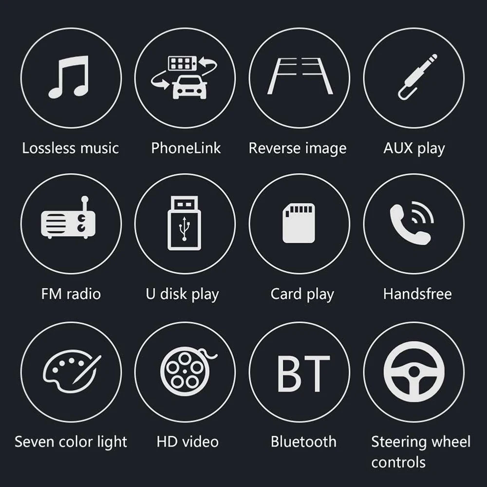 Podofo 2 Din автомагнитола 7 ''Авторадио Bluetooth Зеркало Ссылка для Android/Iphone автомобильный мультимедийный плеер FM радио Кассетный рекордер