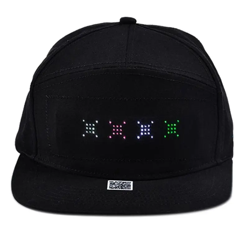 

2020 New Men Women Bluetooth LED APP Controlled Baseball Hat Message Display Hip Hop Cap