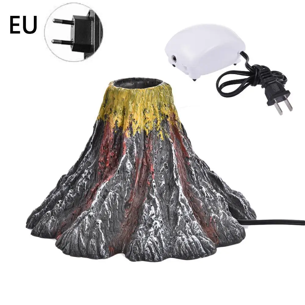Volcano Light Pump Вулкан в форме смолы аквариум орнамент ЛАМПА IP68 Водонепроницаемый Подводный Светодиодный точечный светильник Аквариум Декоративный светильник - Emitting Color: Volcano Light Pump