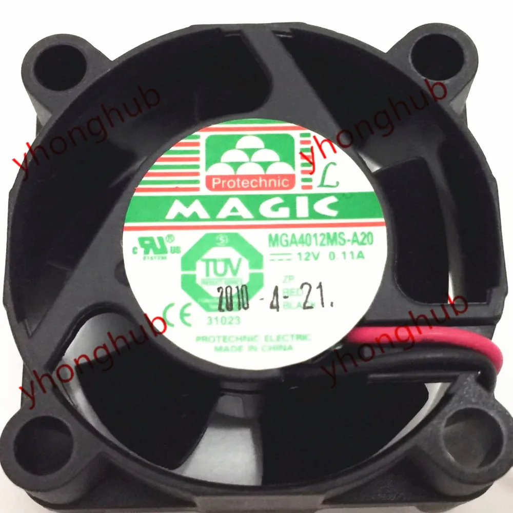 Волшебная MGA4012MS A20 DC 12V 0.11A 40x40x20 мм 2 провод Сервер вентилятор охлаждения|Кулеры и