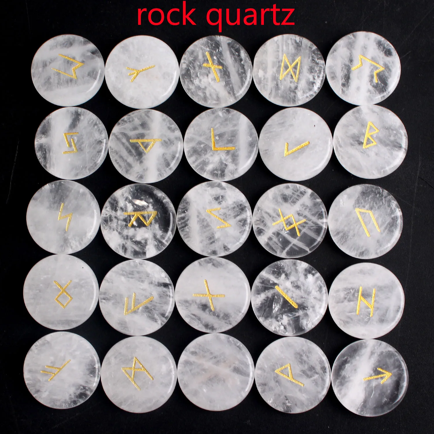 25 шт. натуральный круглый розовый кварц Хрустальная Руна каменные руны Аметист