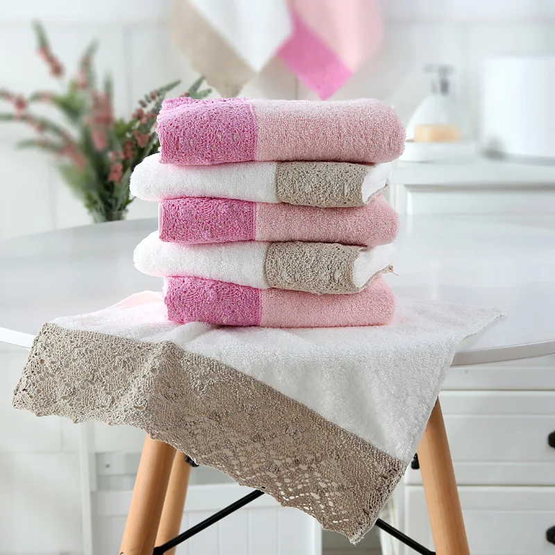 3 шт. * лот махровое полотенце для лица Косынка мягкое элегантное роскошное