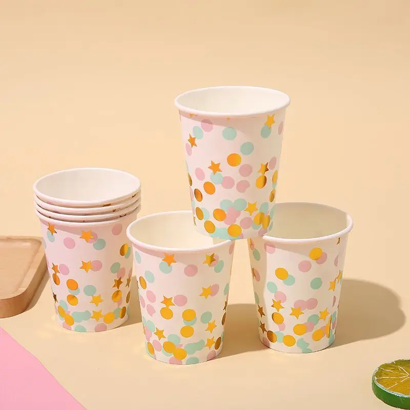 

Birthday Party Decorations Pink Dot Disposable Tableware Paper Plate Cupcake Paper Cups Napkin Wedding Anniversaire Baby Girl