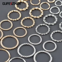 gufeather m1097accessoriespass reachnickel freeconnector18k gold rhodium platedcopperjump ringjewelry making20pcslot