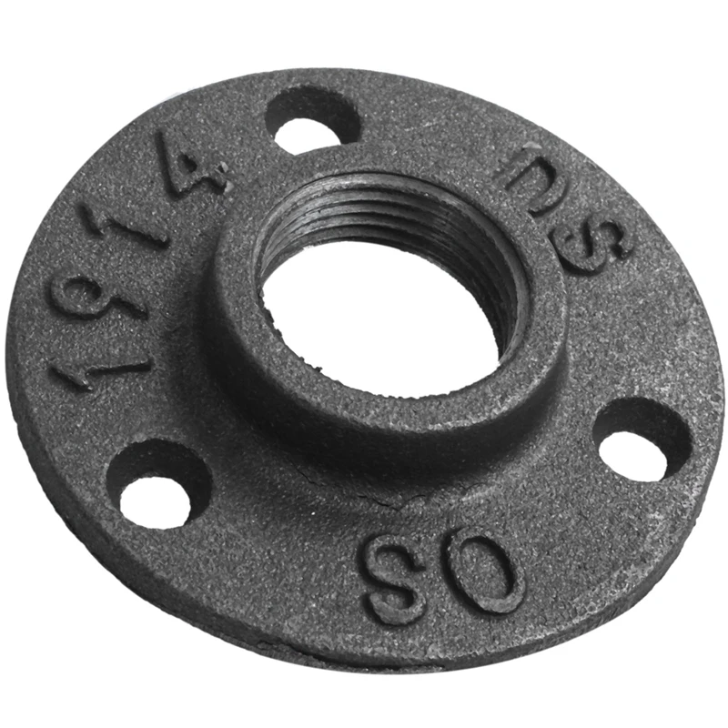 HTHL-3/4 дюйма из ковкого чугуна пол фланец резьбовое соединение черный-комплект 10