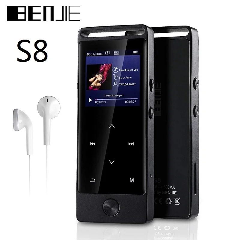 Новейший Benjie S8 Bluetooth MP3 плеер с сенсорным экраном портативный аудио 8 Гб