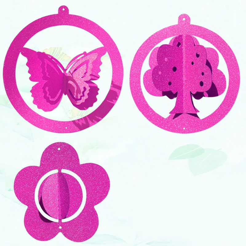 3D Блестящая бабочка цветок орнамент Праздник Рождественская вечеринка классное