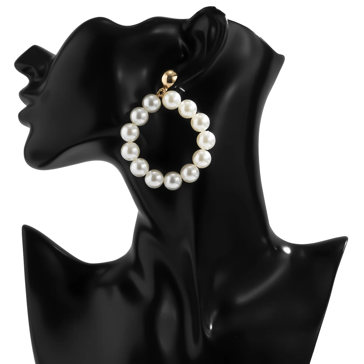 

Vintage Elegant Simulated pearls Drop Earrings Fashion Geometric Handmade Beaded Dangle Earrings For Women Wedding Jewelry Gifts