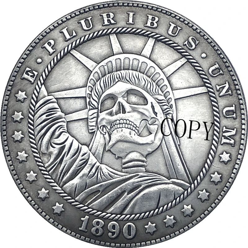 

Hobo Nickel 1890-CC USA Morgan Dollar COIN COPY Type 172