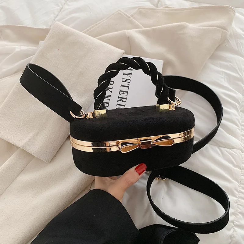 

Новинка 2022, брендовая модная женская сумка через плечо, синяя маленькая сумка-мессенджер, вечерний клатч, Высококачественная замшевая сумо...