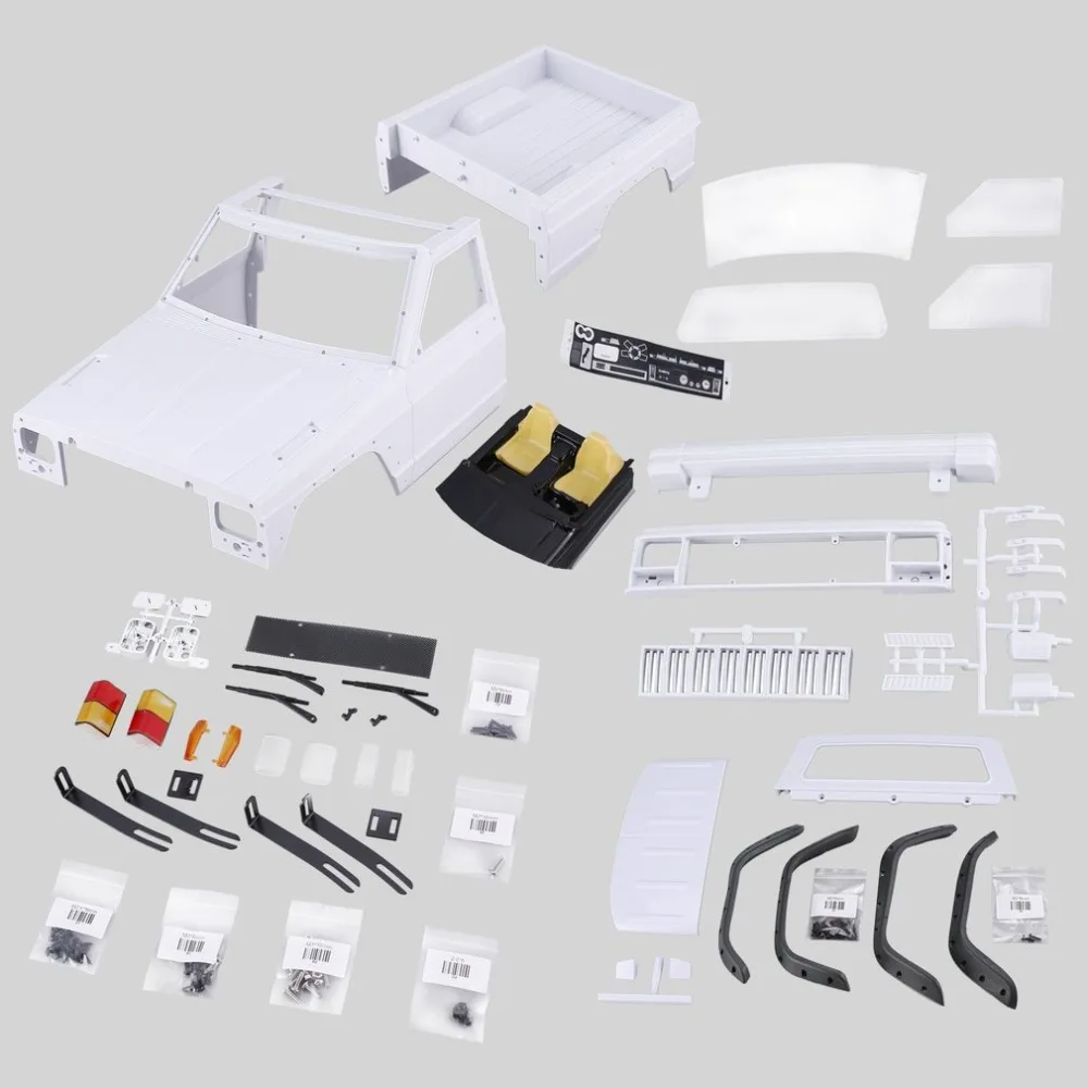 

AX-313B 12.3inch/313mm Wheelbase Pickup Body Shell DIY Kit for 1/10 RC Truck Crawler Axial SCX10 & SCX10 II 90046 90047