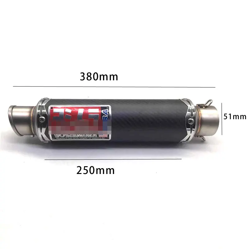 Мотоцикл WR'S Yoshimura выхлопная труба из углеродного волокна мотоцикл Выхлопная труба для Honda CB400 CBR400 CB-1 CB400 VTEC CBR250 - Цвет: 380mm yoshimura