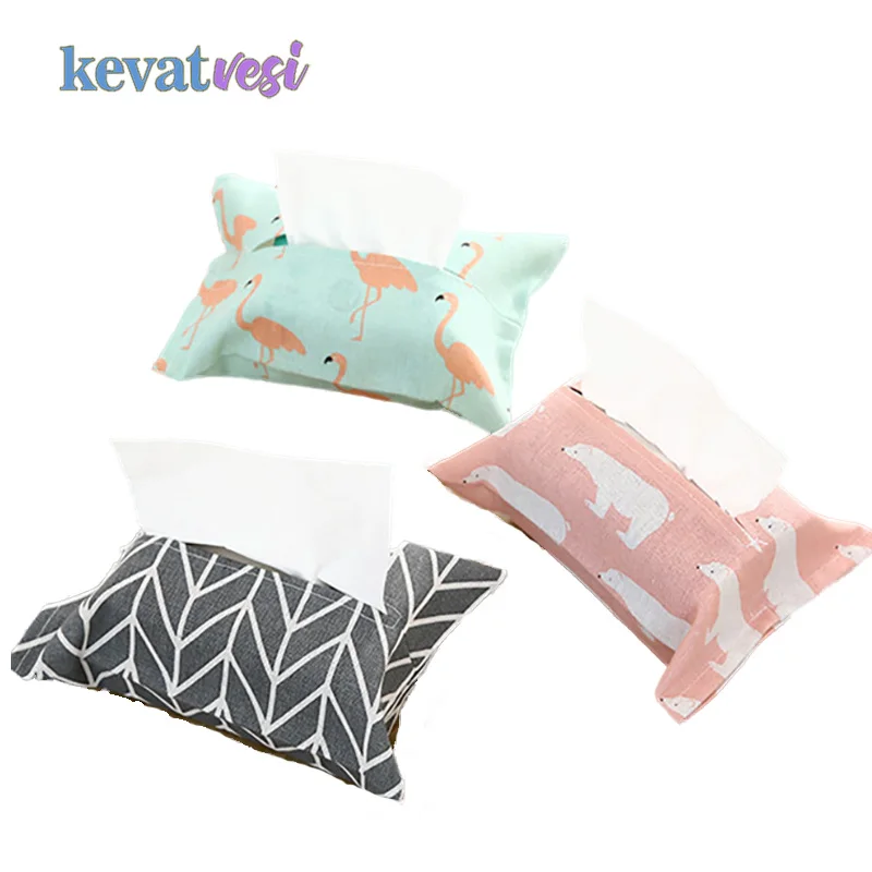 Ткань крышки коробки из папиросной бумаги туалетной Бумага Чехол Органайзер