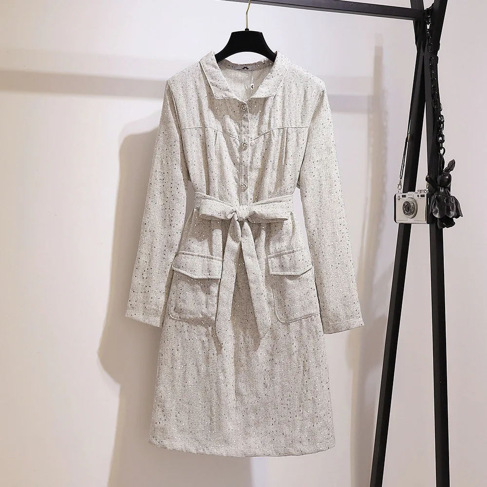 Женское осенне-зимнее платье-рубашка с длинным рукавом, на пуговицах от AliExpress RU&CIS NEW