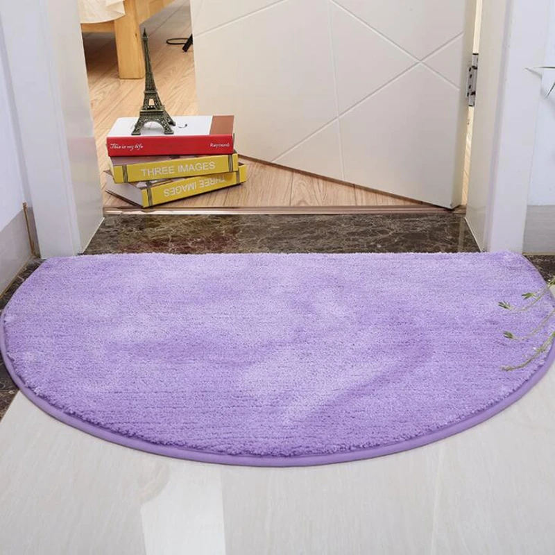 

Entrance Door Rug Modern Simple Solid Color Plush Foot Mat Home Coffee Table Carpet Toilet Kitchen Non-slip Floor Protection Mat