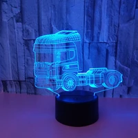 truck 3d illusion lamp led night light acrylic usb table lamp home decor atmosphere lighting birthday xmas gifts for kids boys