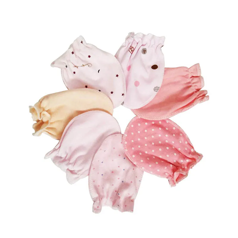 2 пары/упр. Перчатки для новорожденных 100% хлопок Варежки младенцев маленьких