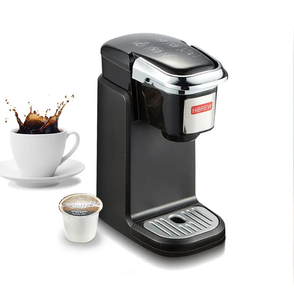 HiBREW кофейник с одной подачей K Cup для приготовления кофе K-Cup Pod и молотого кофе, компактный размер, предназначенный для переноски