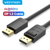 vention displayport 1 2 cable 4k hd 144hz 21 6gbps display port adapter for video laptop hdtv displayport to displayport cable