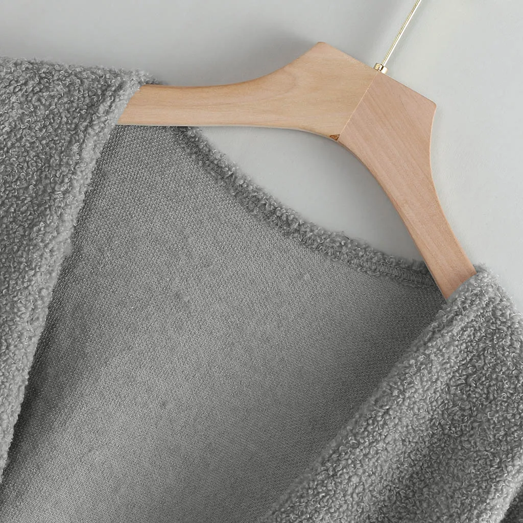 2019 осенне зимний модный женский кардиган из искусственного меха длинная верхняя