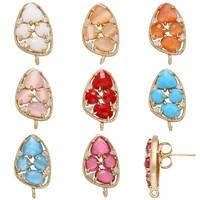 zhukou creative irregular crystal stud earrings italian style stud earrings elegant womens dinner party jewelry modelve302