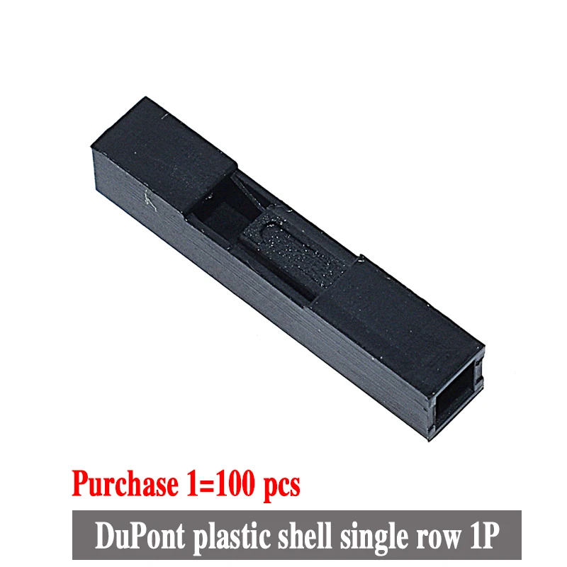 100 шт. Dupont головка 2,54 мм 1X1P 2P 3P 4P 1X1P 1X2P Dupont пластиковая оболочка штыревая головка соединитель Перемычка провода кабель корпус вилка мама - Цвет: 1X1P