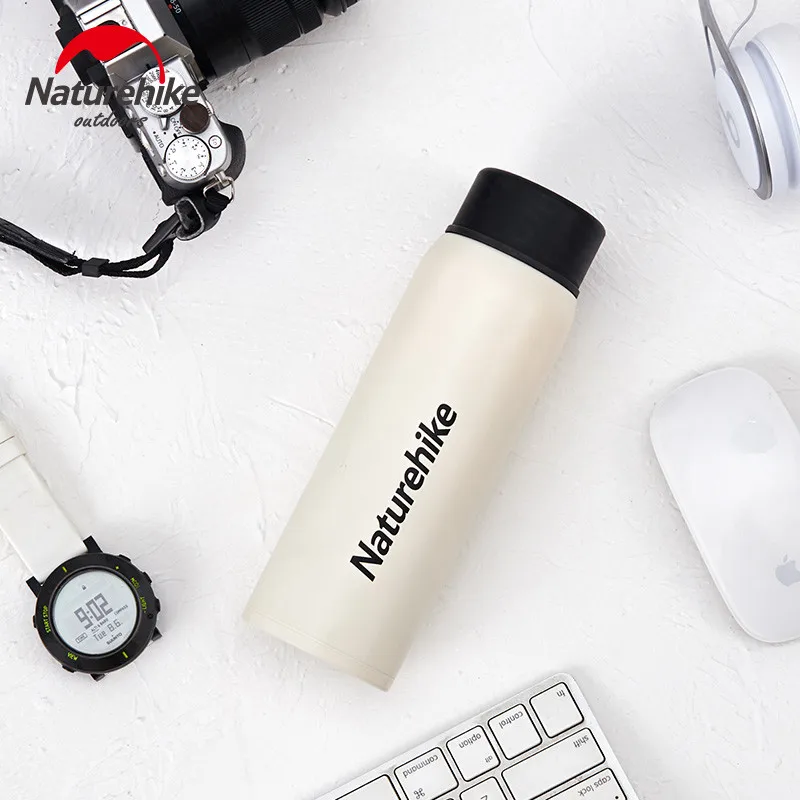 White-500ml Naturehike 316 Нержавеющая сталь изоляционная Чашка 500 мл Портативный 12 часа тепла/сохранение холода для путешествий на открытом воздухе Leakageproof чашки - Цвет: White-500ml