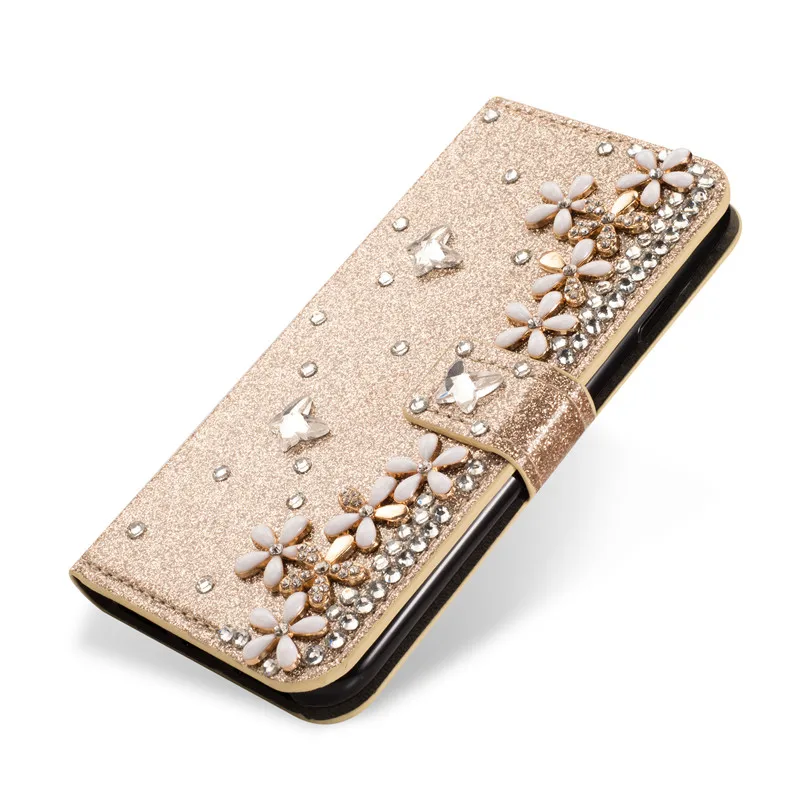 Подарок на удачу блестящий чехол кошелек из искусственной кожи с украшением в