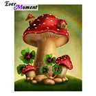 Набор для алмазной вышивки с изображением грибов и цветов