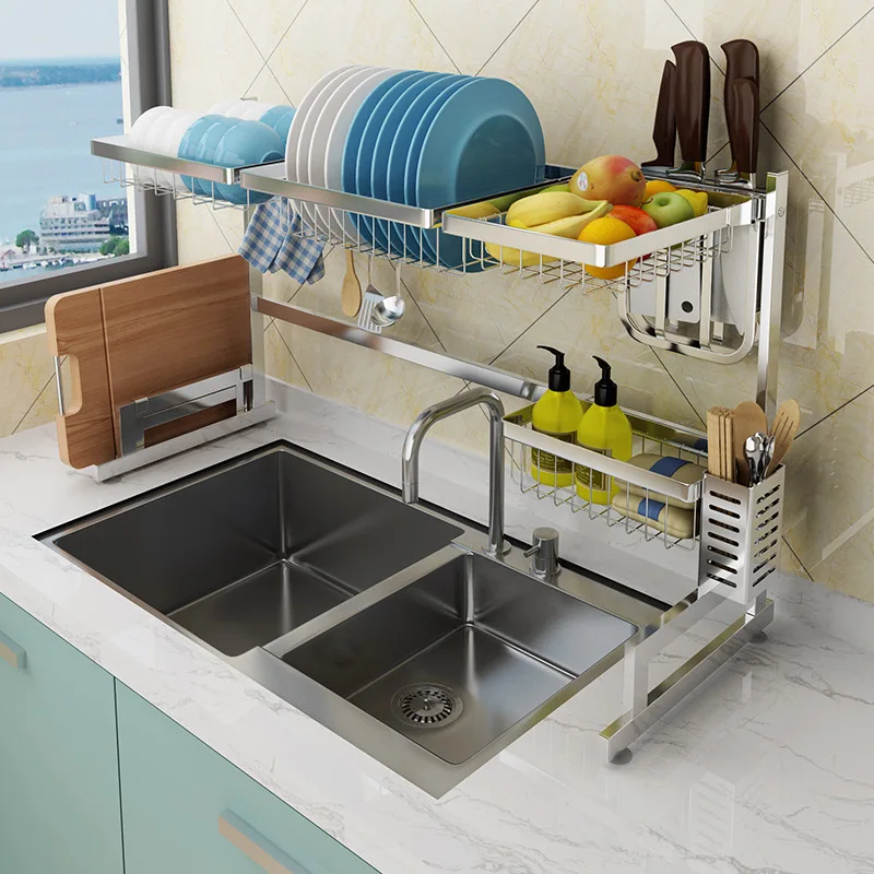 Kitchen Sink Drain Rack 304 Stainless Steel Dish Storage Holder for Dishes Shelf Home Organizer | Дом и сад