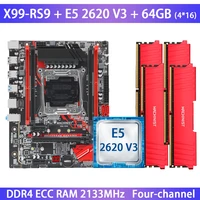 machinsit x99 rs9 motherboard with xeon e5 2620 v3 cpu and 416gb ddr4 2133 ecc memory combo kit set nvme usb3 0 four channel