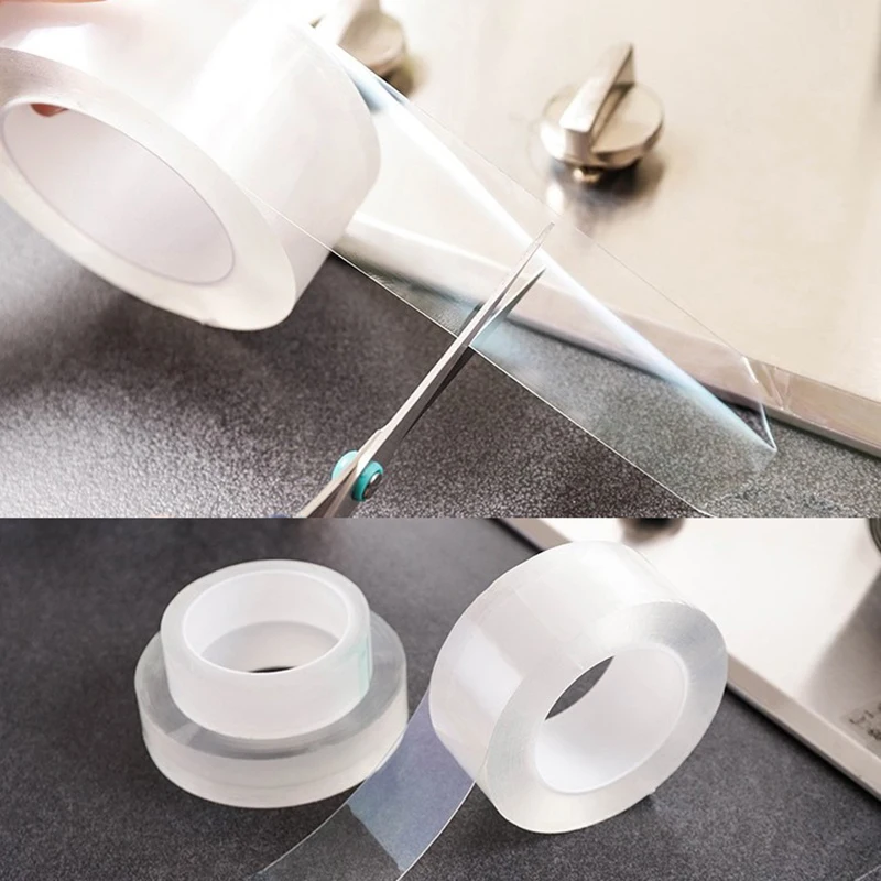 

1 Roll Waterproof Tape Kitchen Sink Mildewproof Strong Adhesive Tape Transparent Self-adhesive Tape for Bath Tub Toilet Gap