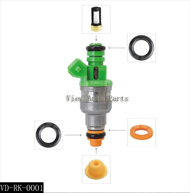 

6 sets Fuel Injector Repair Kits For EV1 440cc/min TURBO 42 LB/HR including Plastic Cap Micro Filter Seal orings VD-RK-0001