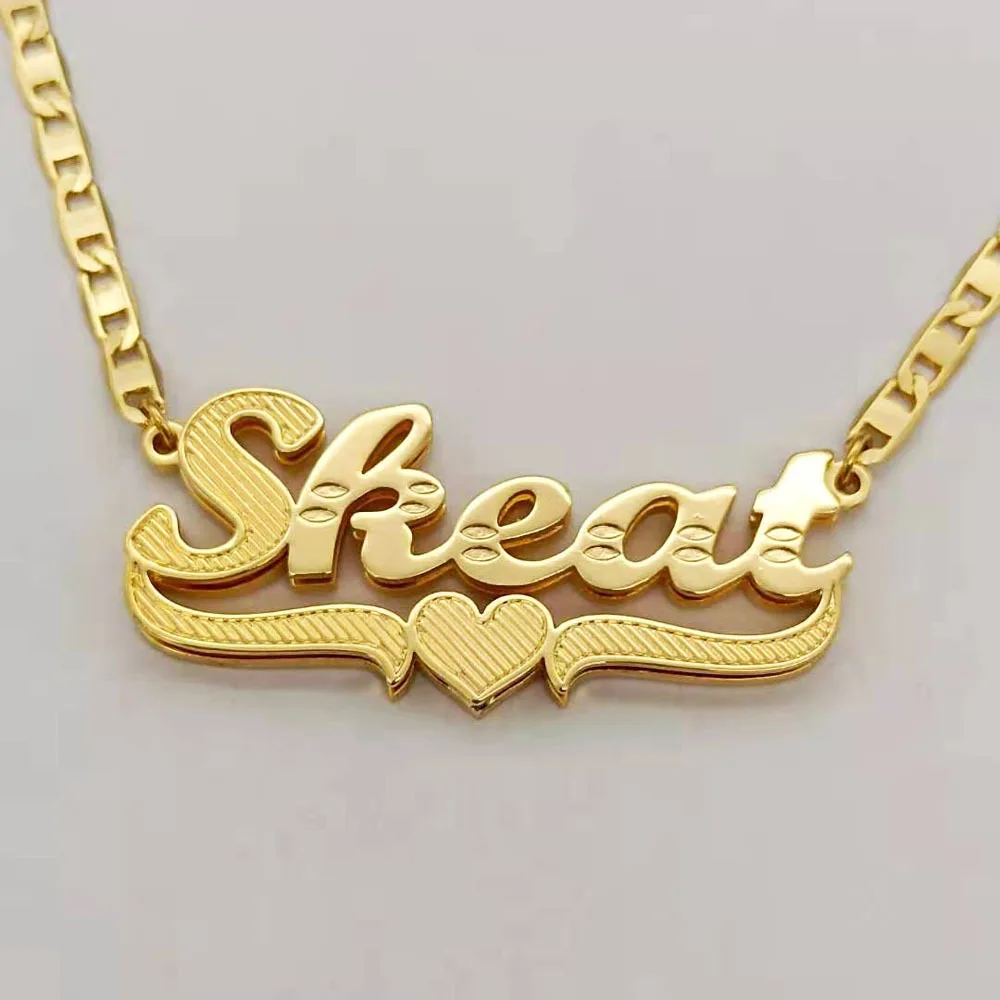 

Gosun Custom Titanium Steel Double Name Necklace Stainless Steel Alphabetic Pendant Jewelry Custom Alphabetic Holiday Gift Dinne