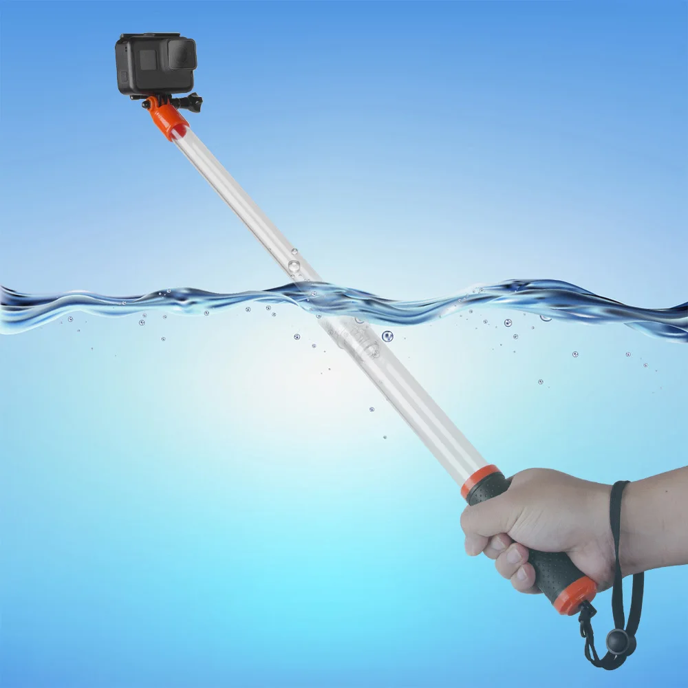 TELESIN Float Hand Grip Buoyancy Selfie Stick Rod Pole Stick for Gopro Hero11 10 9 8 7 6 5 4 3 Xiaomi Yi 4K Osmo Action 2 Camera images - 6