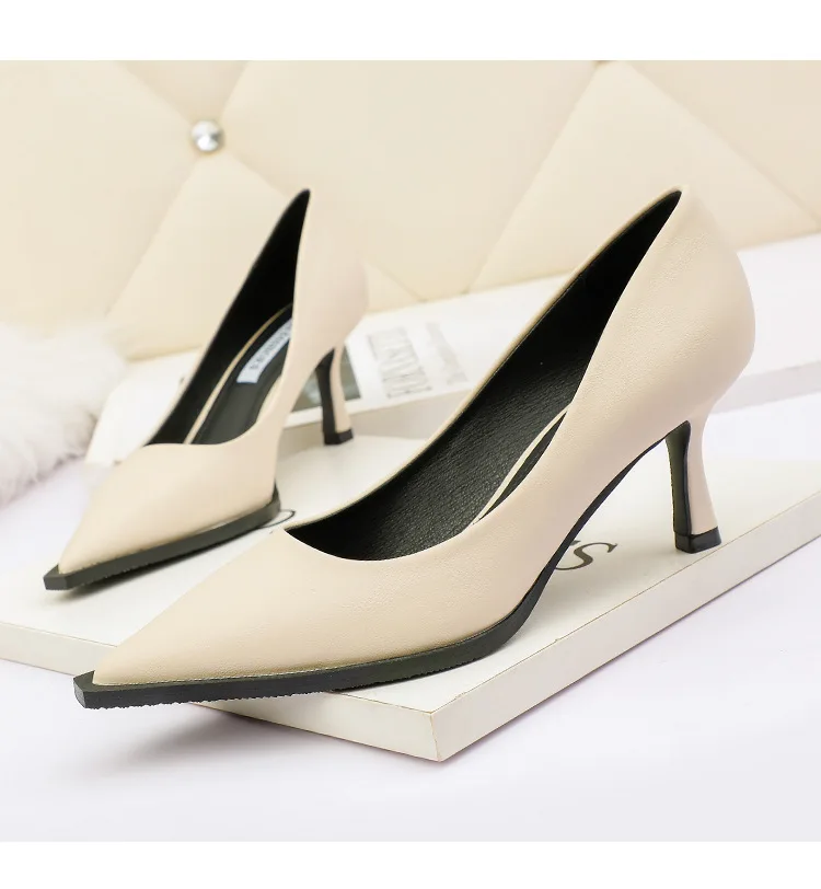 

Женские офисные туфли-лодочки, замшевые туфли на высоком каблуке, с острым носком, классические туфли, 2022