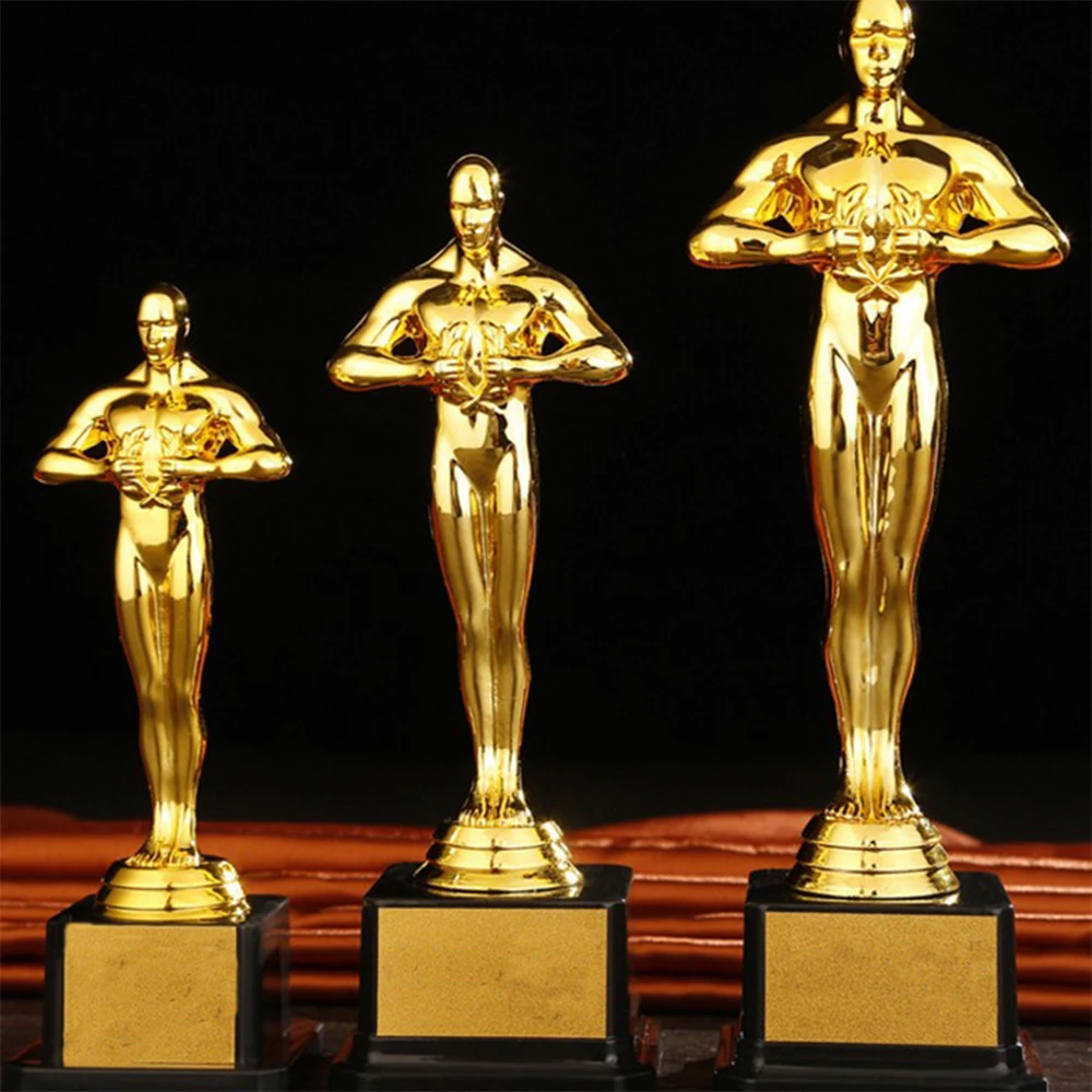 

Custom Oscar trophy gold-plated small gold statue team sports competition craft souvenir party celebration gift 19/22/26cm