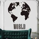 Глобальная карта мира Атлас виниловые настенные наклейки фрески винтажные съемные Diy искусство для детей наклейки для домашнего декора DW7079