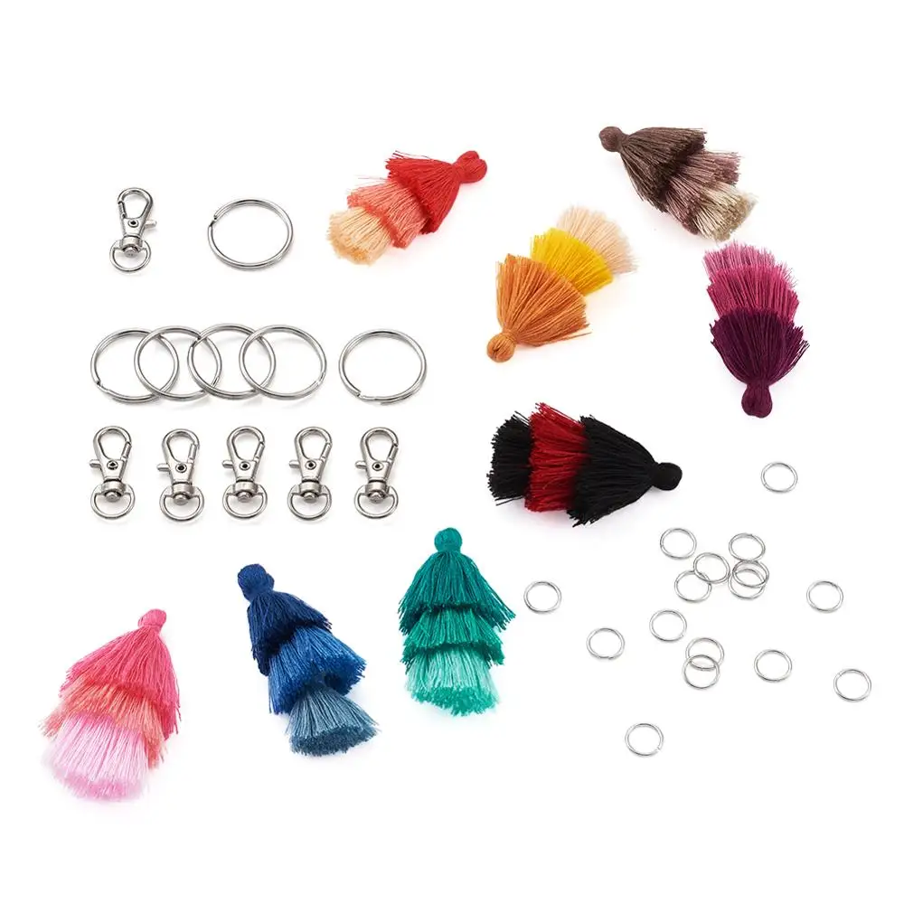 24 шт./компл. трехцветная хлопковая подвеска с кисточками из нитей подвески для