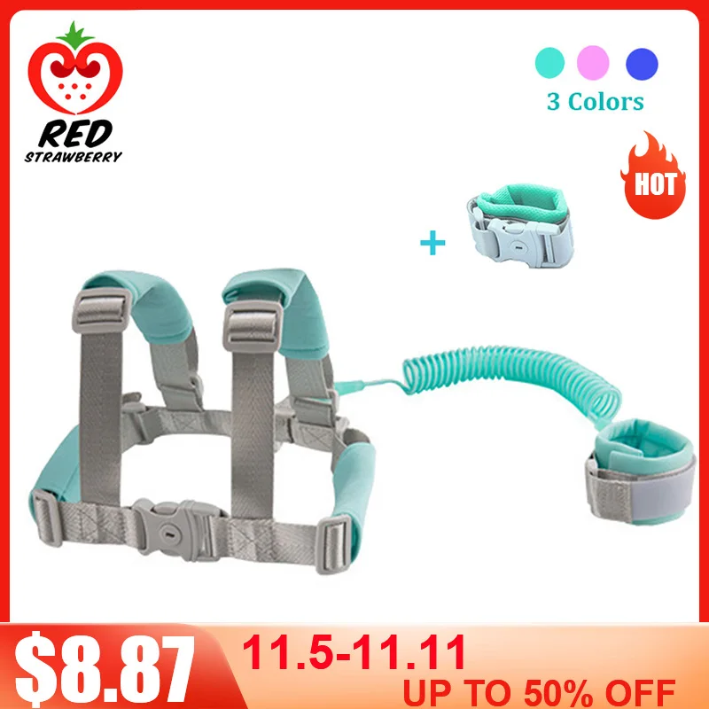 2 в 1 браслет для защиты от потери Привязь запястья пристегивающая замок детей