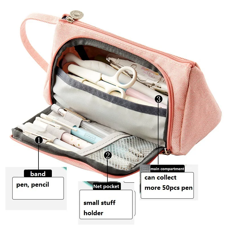 

2021 kawaii pencil case cute large capacity pencil case school pencil case supplies pencil bag student box pencil bag stationery