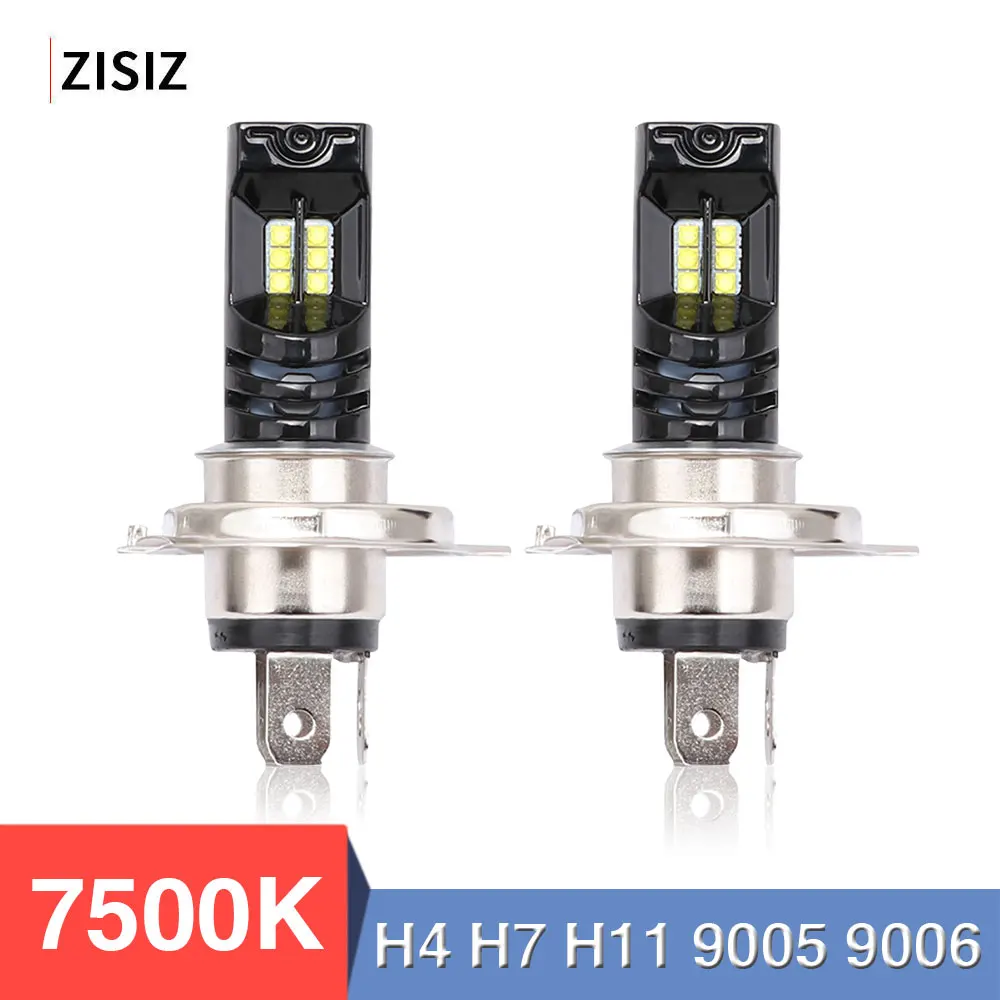 2 шт. фар автомобиля H7 светодиодный H4 H11 9005 9006 Светодиодный прожектор лампы