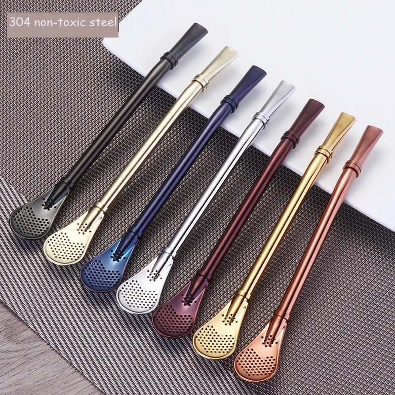 Ложка из нержавеющей стали для питья многоразовый фильтр чая Yerba Mate аксессуары