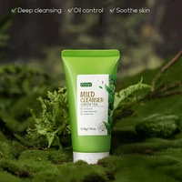 for acne green tea face cleanser deep cleaning peeling oil control moisturizing shrink pores remove acne whitening skincare