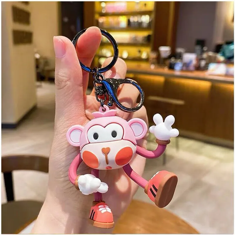 

Yoga Monkey Creative Keychain Cute Small Fresh Anime Cartoon Ornaments Car Bag Key Ring Valentines Day Gift Keychain Charms